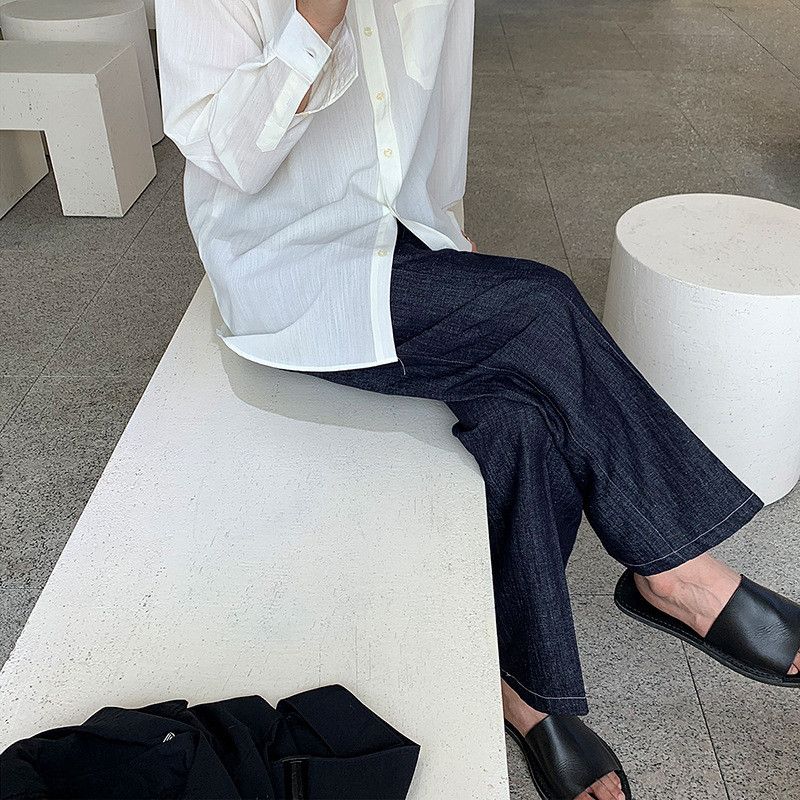 Japanese Brand × Jean Retro loose casual wide leg high street jeans Size US 32 / EU 48 - 3 Thumbnail