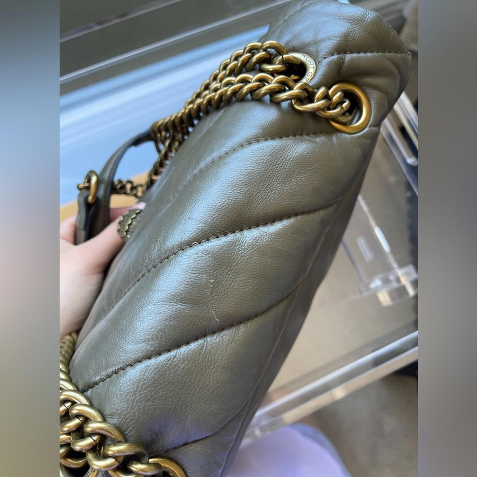 Kurt Geiger Kurt Geiger London Large Quilted Soft Leather Chain Bag Size ONE SIZE - 4 Thumbnail