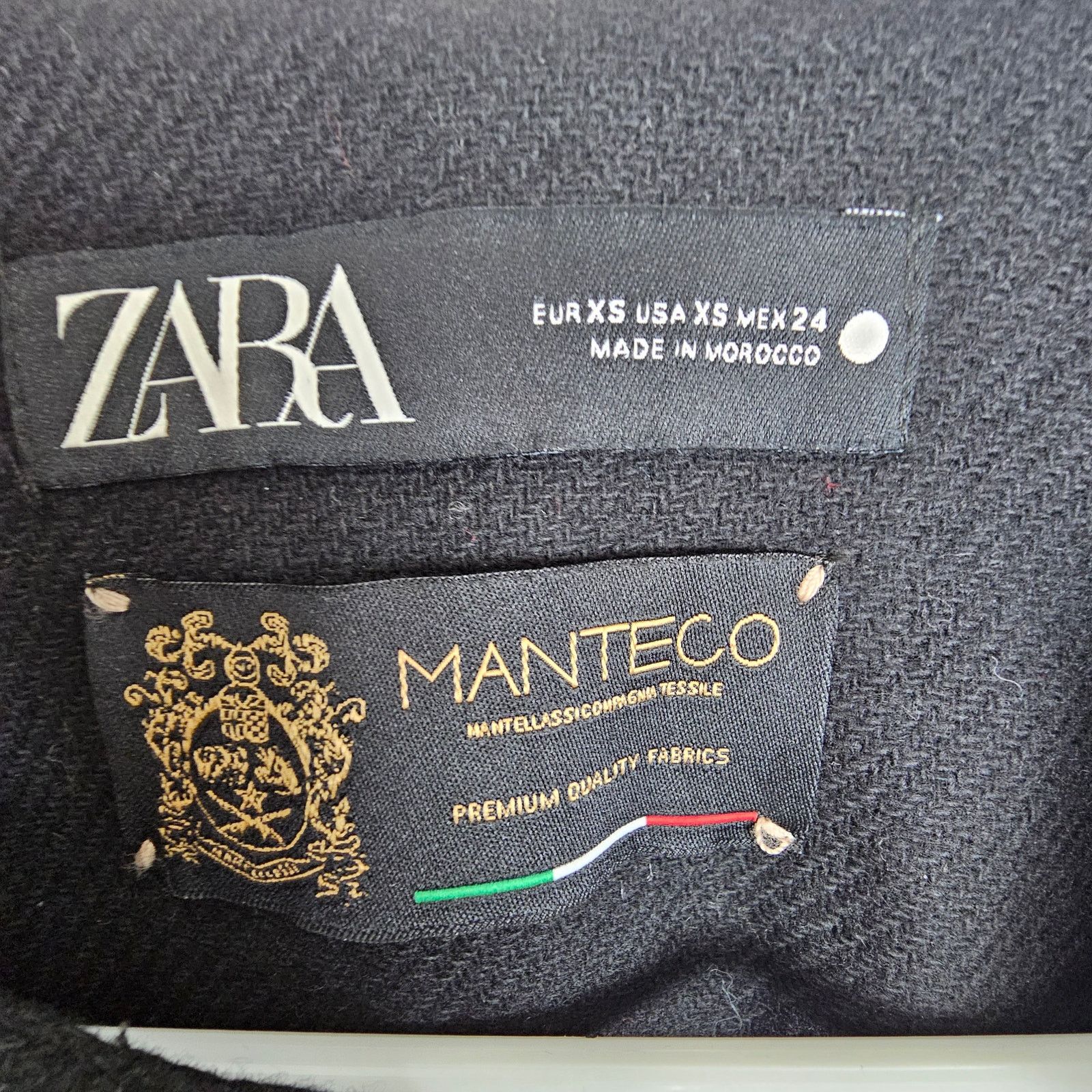 Zara ZARA Manteco Wool Cape Poncho Coat Women XS Black Size XS / US 0-2 / IT 36-38 - 6 Thumbnail