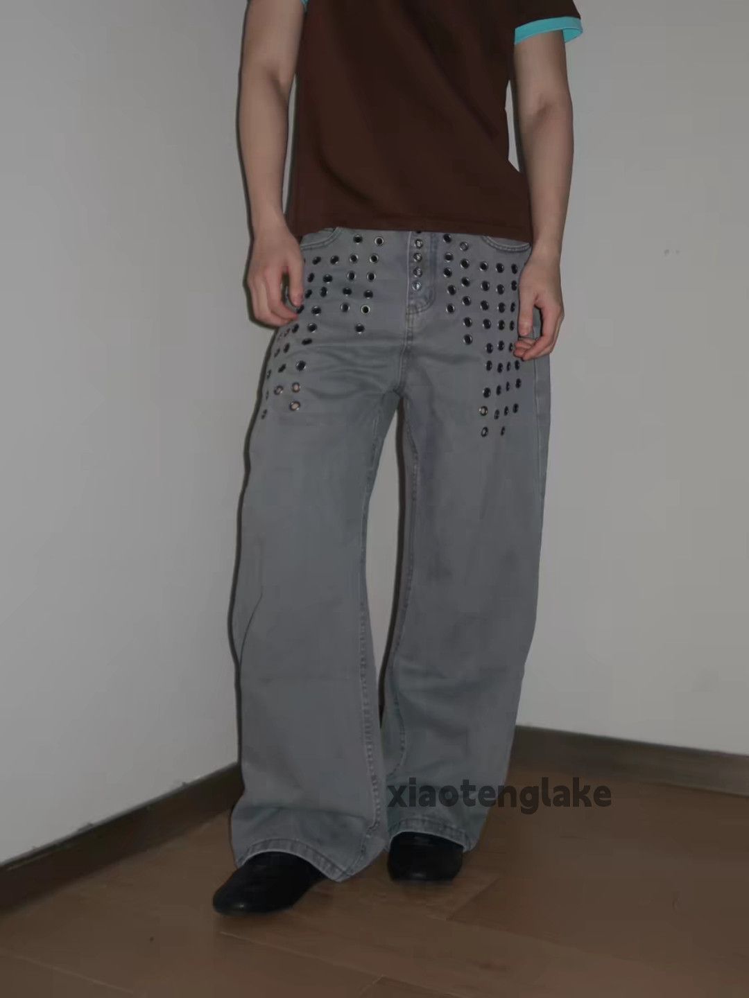 Vintage zx vintage wide Leg loose baggy carpenter stain paint