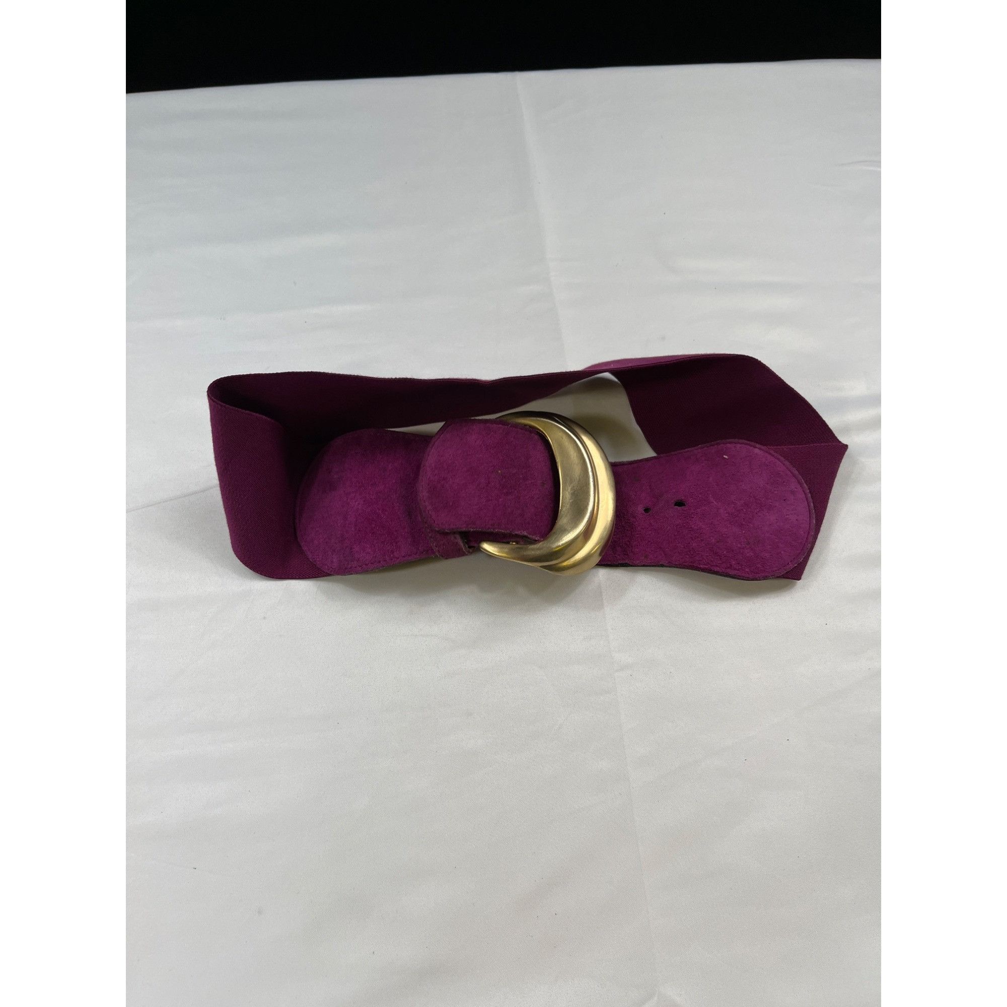 Express Vintage Express Womens Purple Leather Belt SKU 7548 Size M Size ONE SIZE - 1 Thumbnail