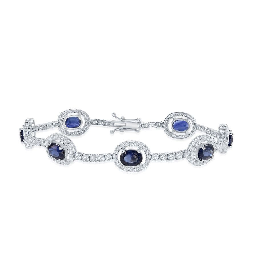 Tiffany & Co. Sapphire & Diamond 7 Station Bracelet (7.20 CTW Sapphires) Size ONE SIZE - 1 Preview