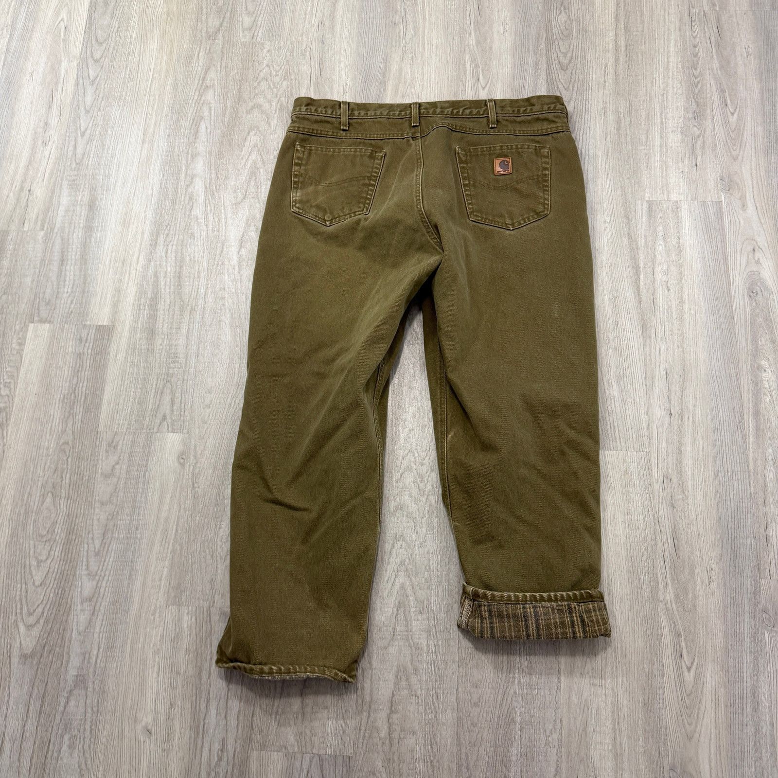 Carhartt Vintage Carhartt Flannel Lined Pants Men's 42x30 Olive Size US 42 / EU 58 - 5 Thumbnail