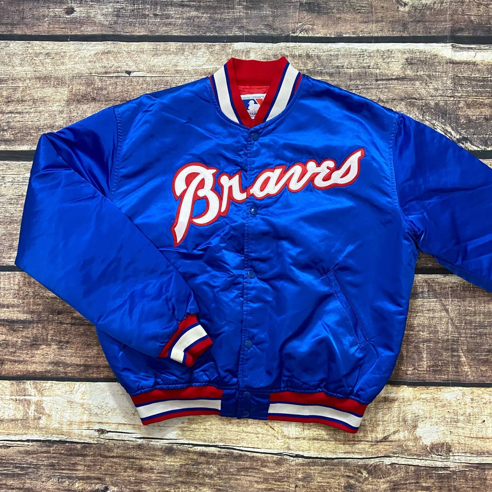 Atlanta Braves Shirt Men Large Adult Blue MLB Baseball Vintage 90s  Turtleneck