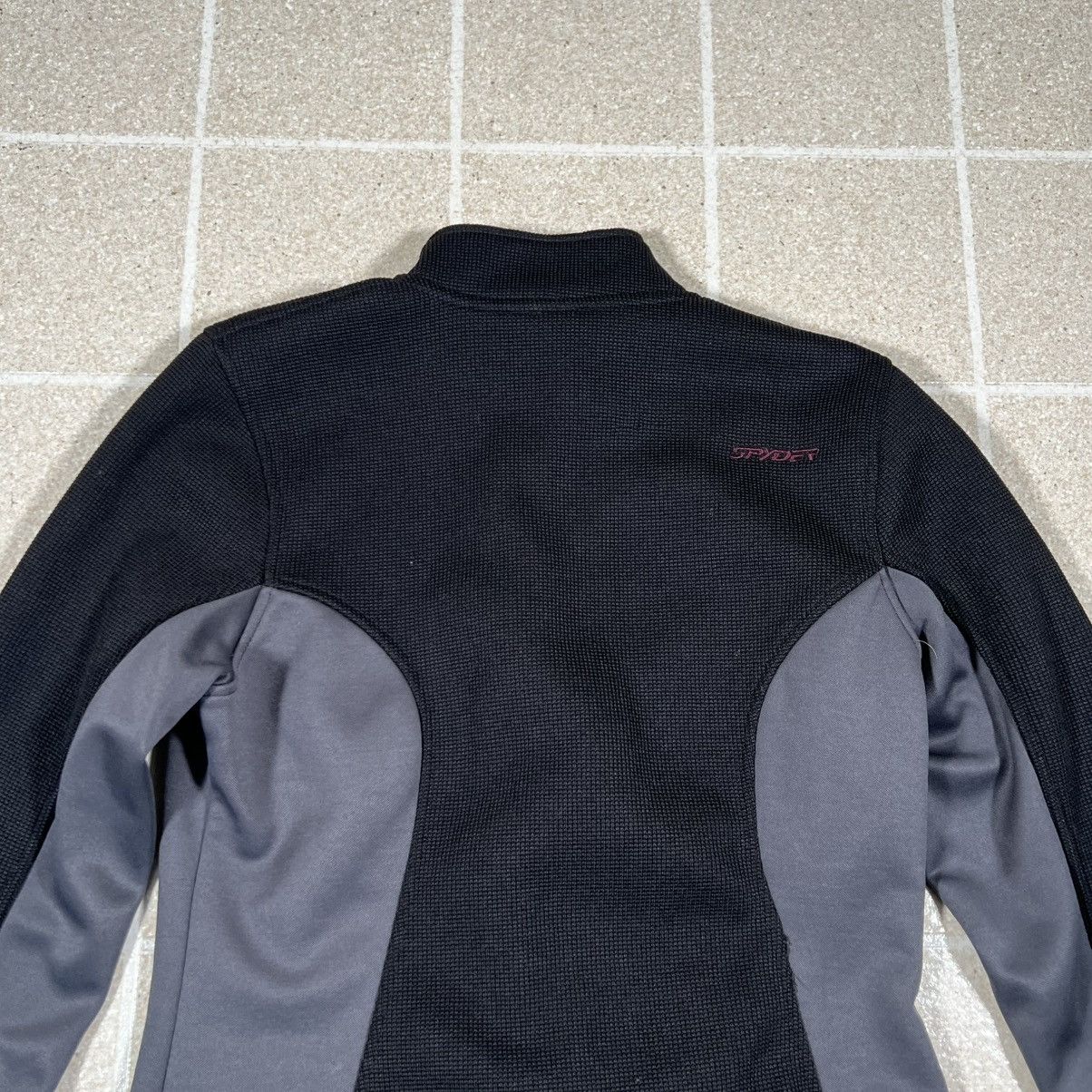 Spyder Spyder Womens Fleece Jacket Black Gray Embroidered Logo Size M / US 6-8 / IT 42-44 - 5 Thumbnail