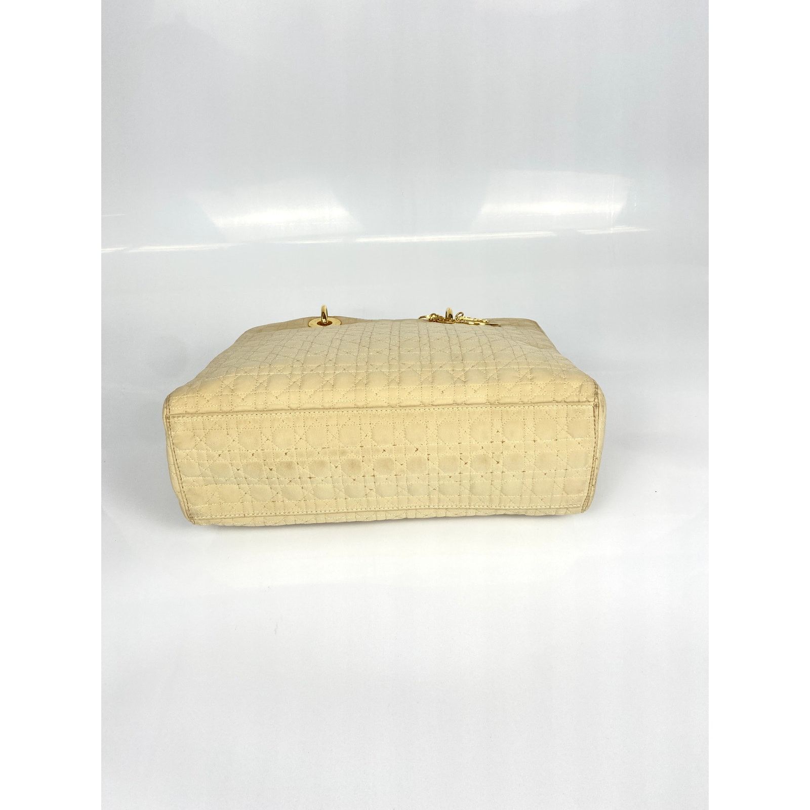 Dior Dior Beige Microfiber Lady Dior GD Handbag Size ONE SIZE - 8 Thumbnail