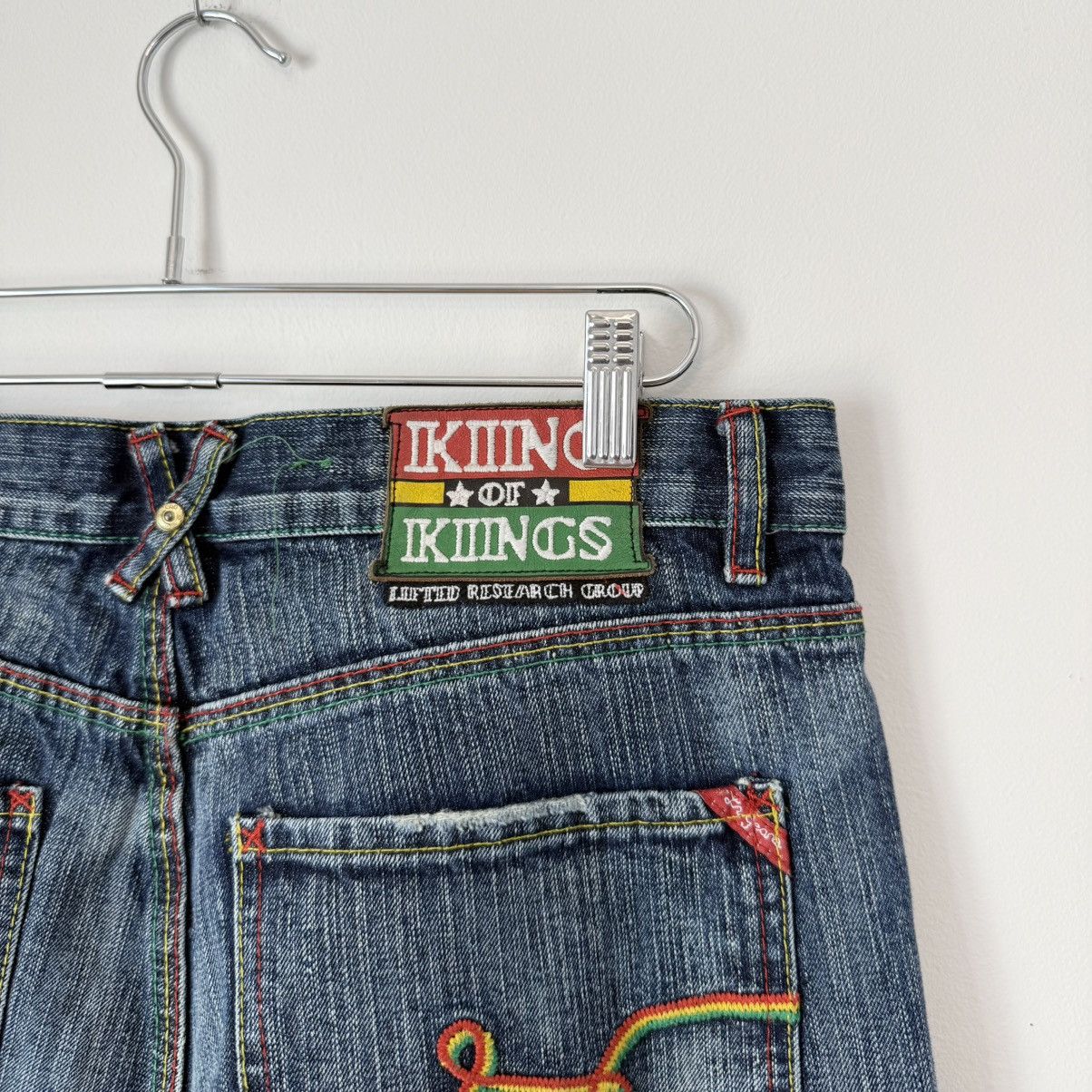 LRG Vtg 2000s LRG “Jamaican Royalty” Faded Baggy Jeans Y2K JNCO Size US 34 / EU 50 - 5 Thumbnail