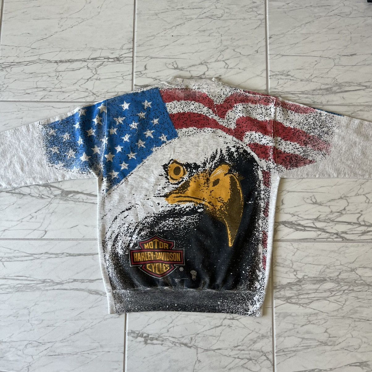 Harley Davidson 1992 Harley Davidson All-Over Print Crewneck Sweater Size US M / EU 48-50 / 2 - 5 Thumbnail