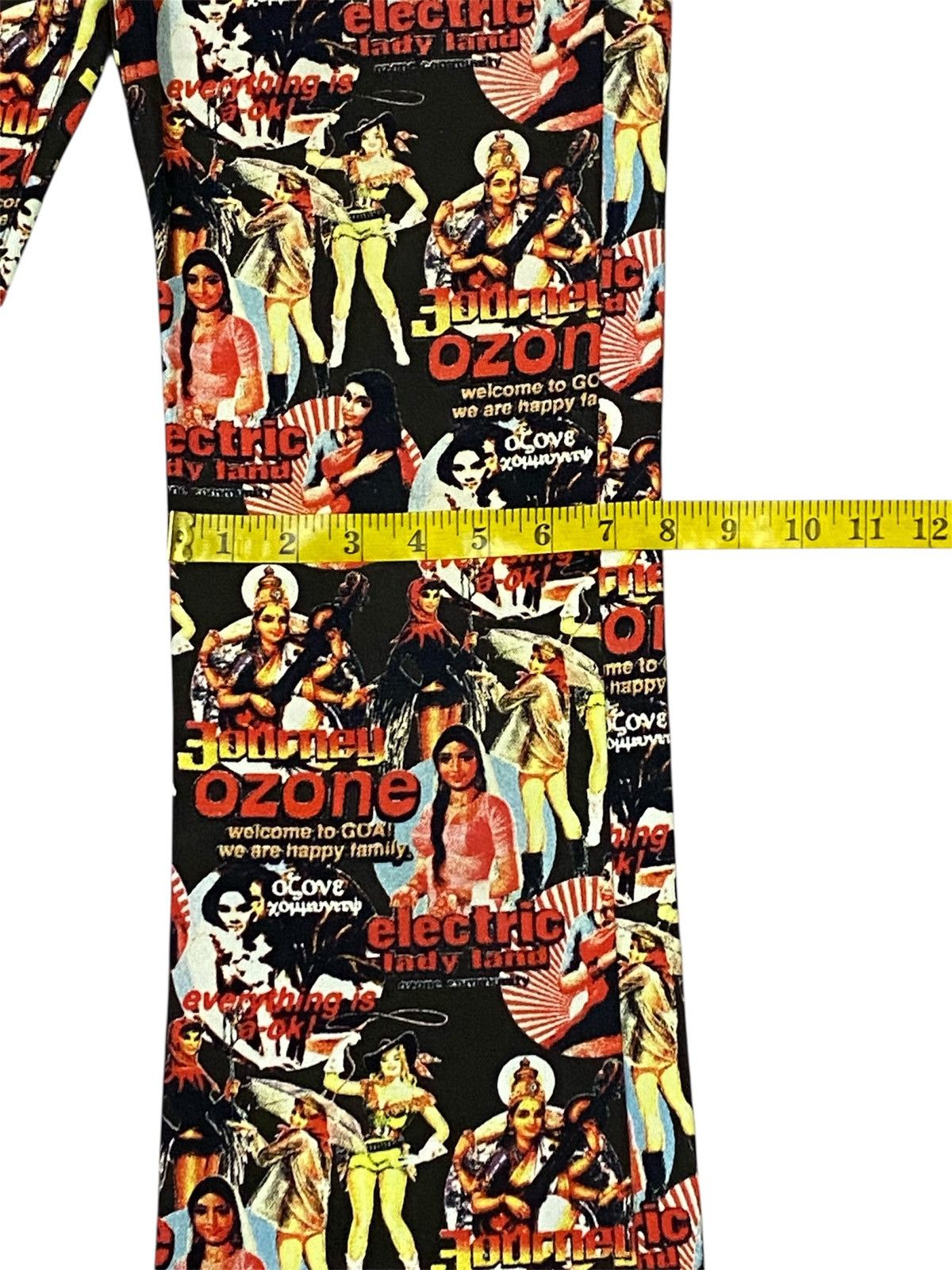 Vintage 💃90s Ozone Communituly Tokyo Cowgirls Printed Bootcut Jeans Size US 28 / EU 44 - 20 Thumbnail
