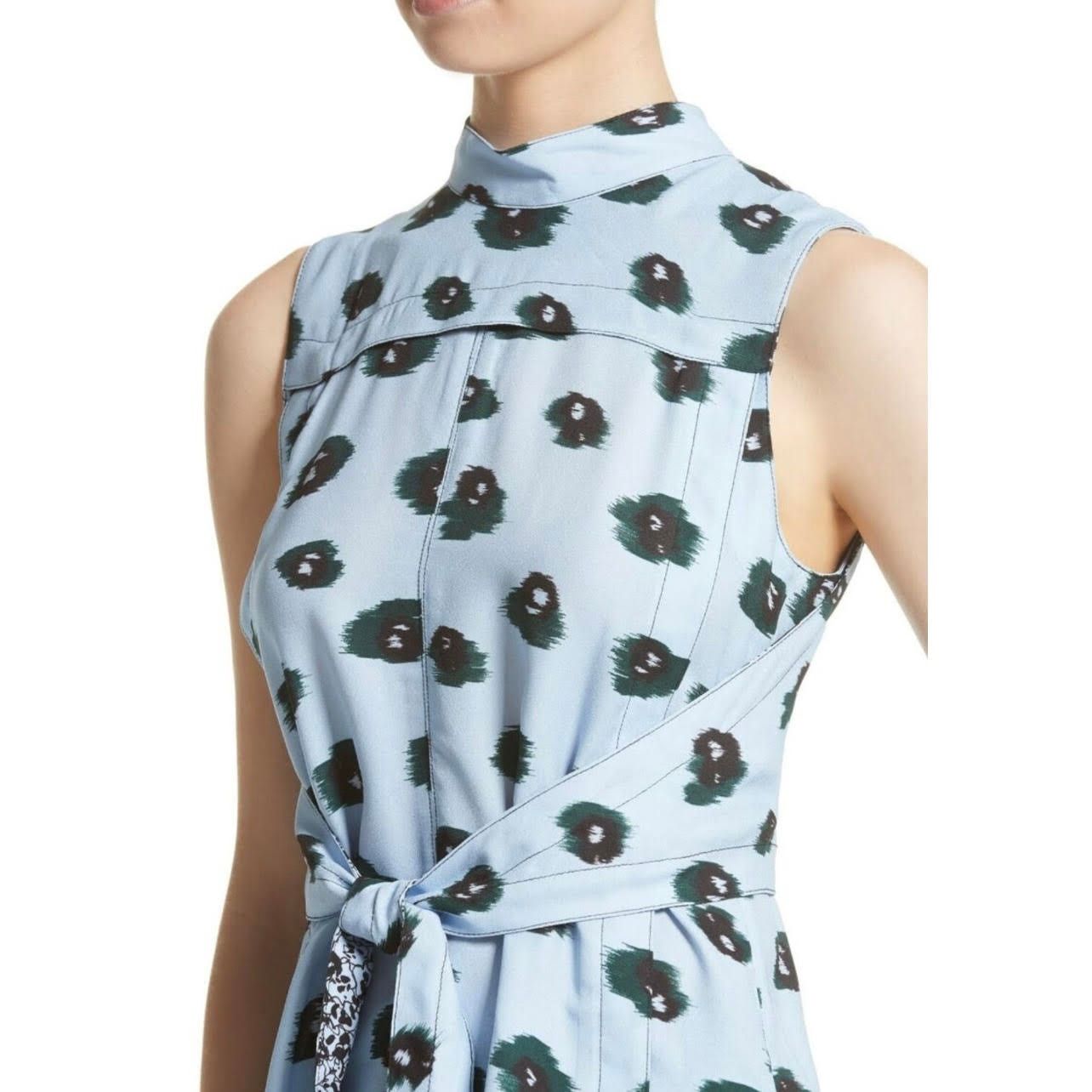 Proenza Schouler Proenza Schouler pale blue leopard ikat print size 4 Size S / US 4 / IT 40 - 1 Thumbnail