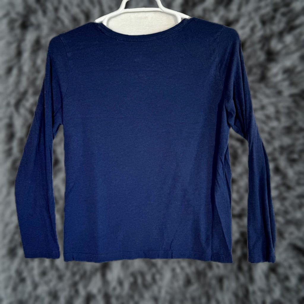 Banana Republic Banana Republic Shirt Blue Cotton Stretch Long Sleeve Pullover – Size L, Regular, Women, Casual Comfort, Round Neck, Knit, Machine Washable Size L / US 10 / IT 46 - 1 Thumbnail