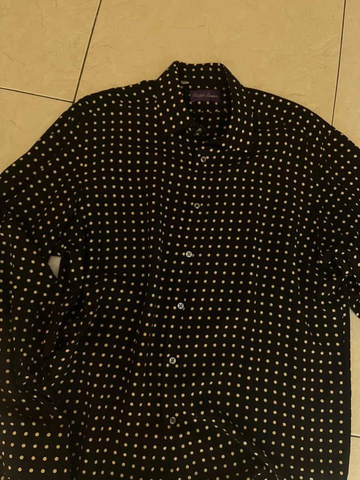 Ralph Lauren Ralph Lauren Purple Label Polka Dot Shirt Size US L / EU 52-54 / 3 - 1 Thumbnail