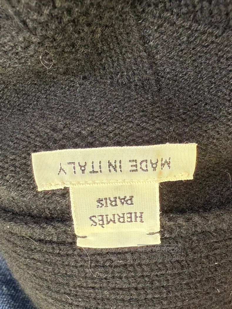 Hermes Hermes Black Knit Open Cardigan, 100% Wool, Classic Style Size S / US 4 / IT 40 - 4 Thumbnail