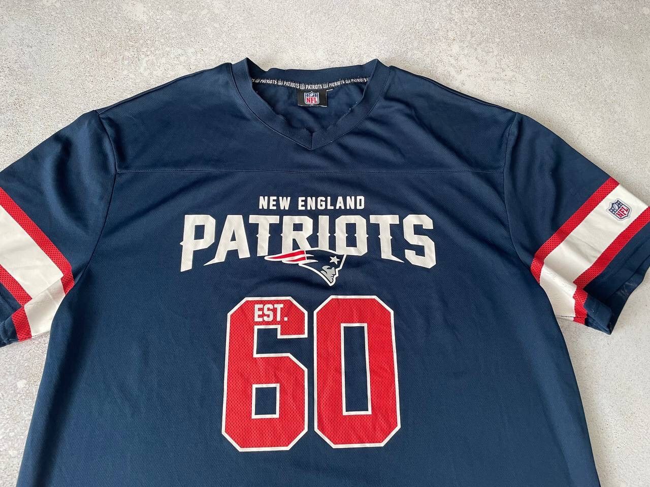 NFL × Vintage Vintage NFL New England Patriots Jersey T-shirt Big Logo Y2K Size US XL / EU 56 / 4 - 2 Thumbnail