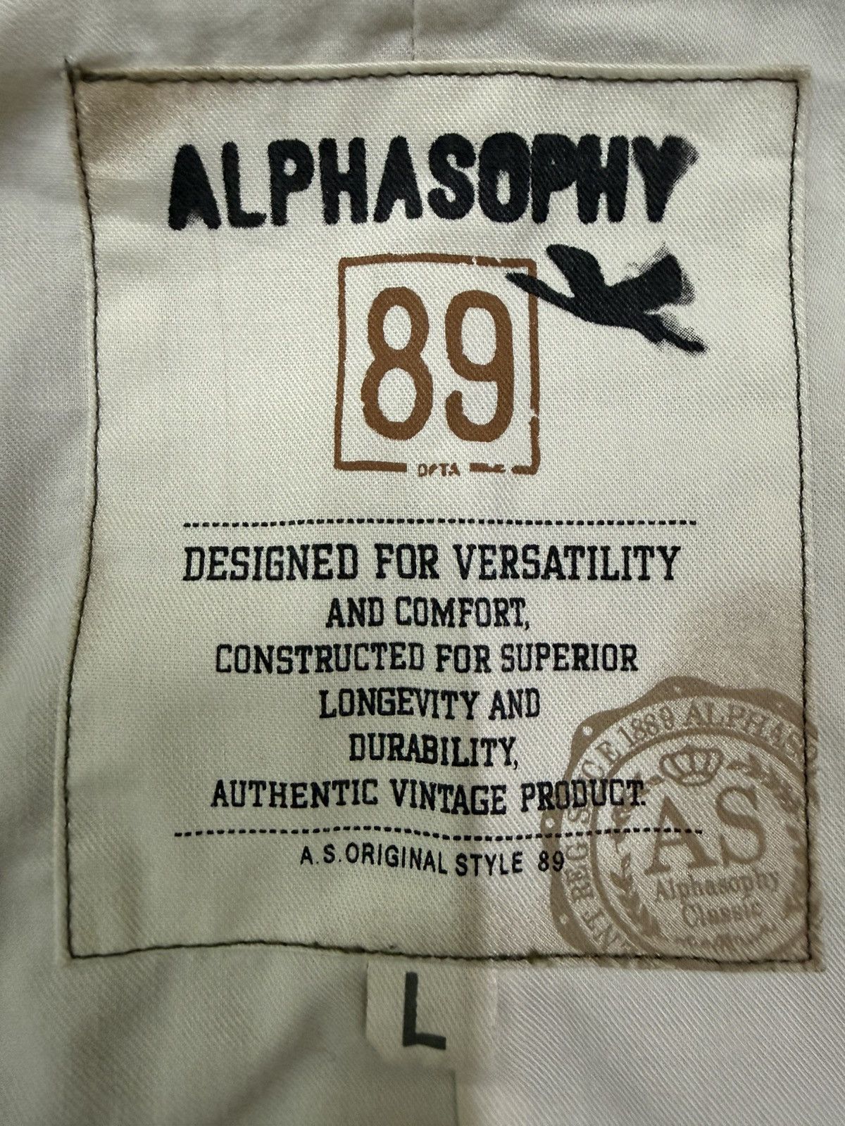Vintage Alphasophy Field Military Jacket Slang Pocket Size US M / EU 48-50 / 2 - 9 Thumbnail