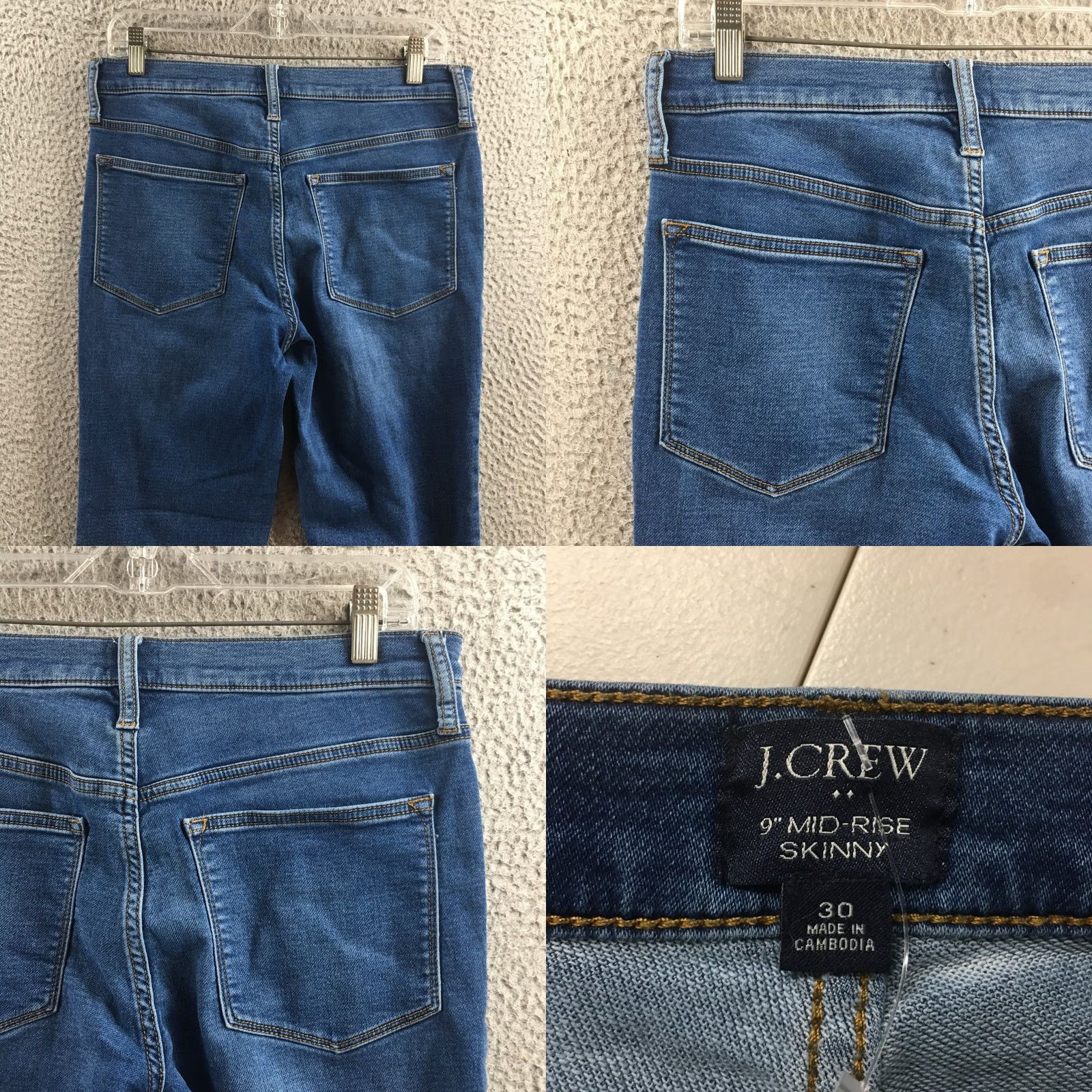J.Crew J.Crew Skinny Jeans Womens 30 Mid Rise Medium Blue Zip Fly Stretch Denim Casual Size 30" / US 8 / IT 44 - 9 Thumbnail