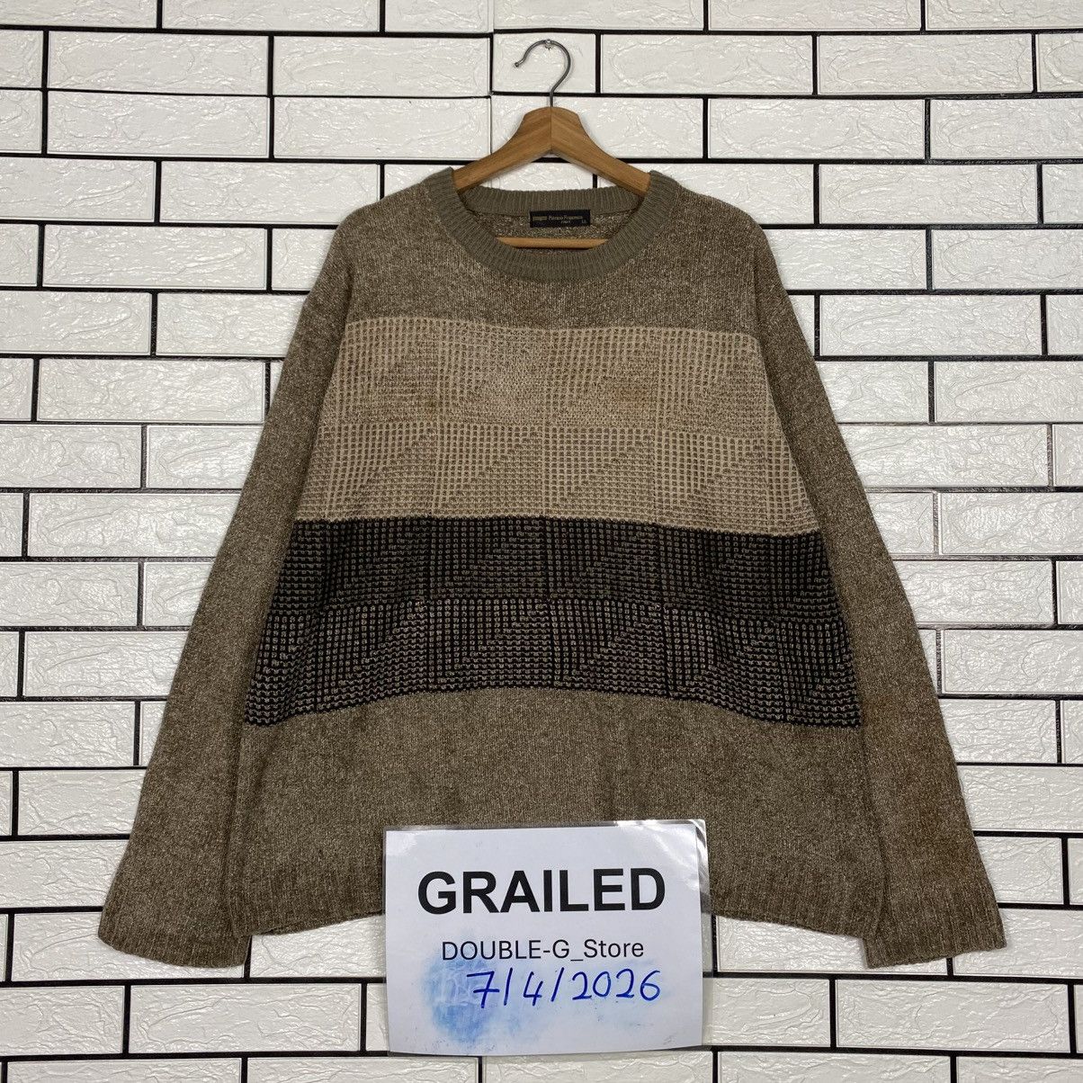 Japanese Brand 📌Vintage Knit Sweatshirt Patrizio Francessa Striped Size US L / EU 52-54 / 3 - 1 Thumbnail