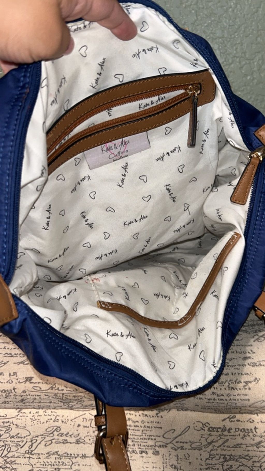 Other Women's Kate & Alex Blue & Brown Tote Bag One Size Size ONE SIZE - 4 Thumbnail