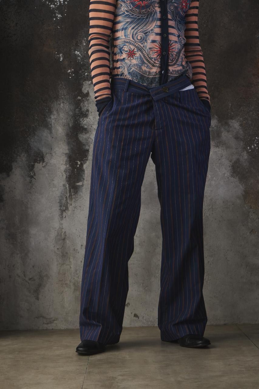 Vivienne Westwood Vivienne Westwood Anglomania Pinstripe Wrap Trousers Size US 30 / EU 46 - 6 Thumbnail