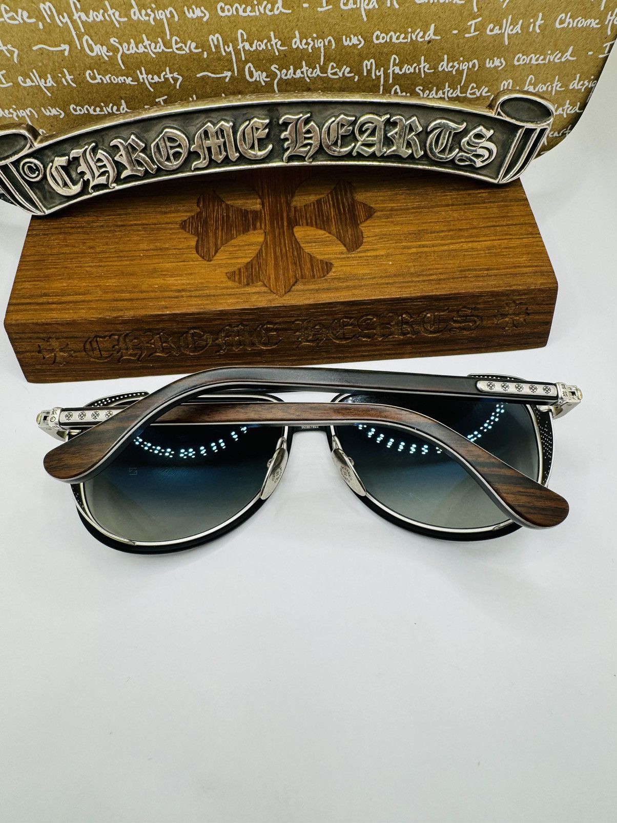 Chrome Hearts Chrome Hearts Wood Preyank Sunglasses Size ONE SIZE - 14 Thumbnail