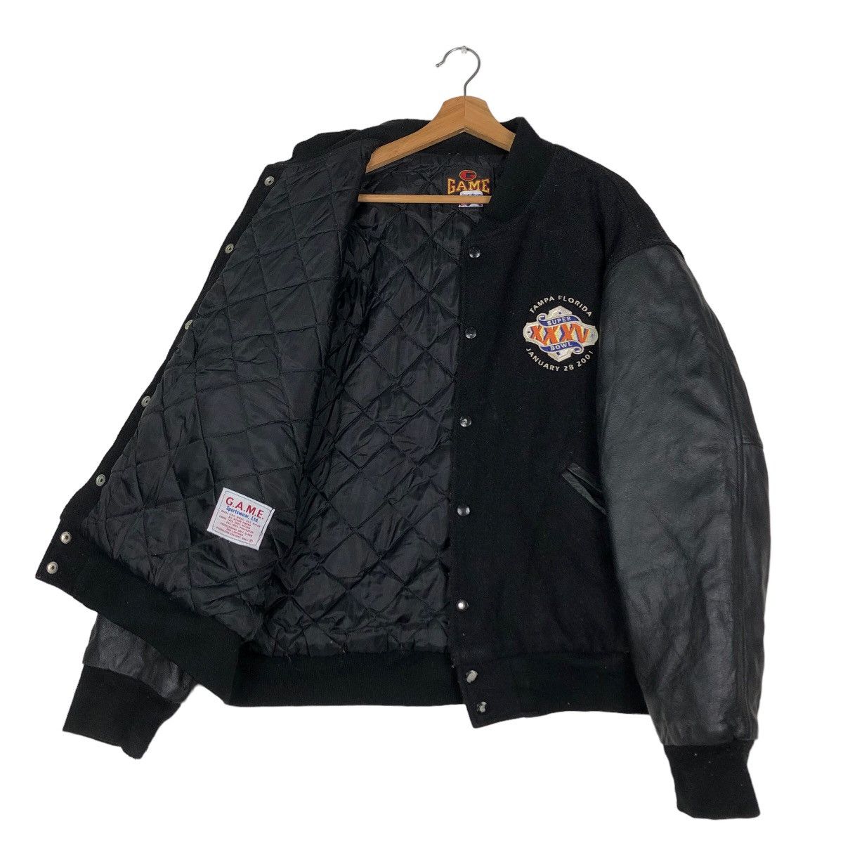 Japanese Brand 🔥Vintage Bomber Leather Jacket GAME Made in USA Sportswear Size US XL / EU 56 / 4 - 11 Thumbnail