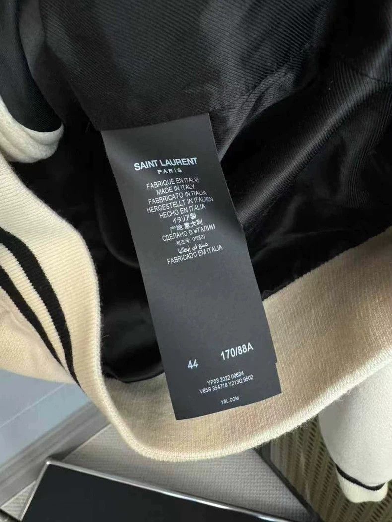 Saint Laurent Paris Saint Laurent Paris White baseball jacket-2506 Size US S / EU 44-46 / 1 - 4 Thumbnail