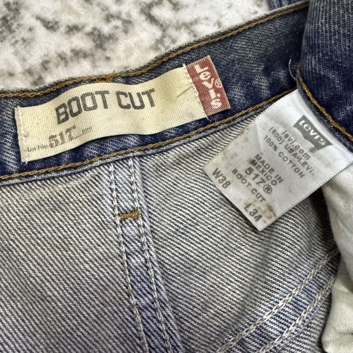 Levi's Vintage Levis 517 Bootcut Flared Jeans Fade Wash Denim Size US 38 / EU 54 - 12 Thumbnail