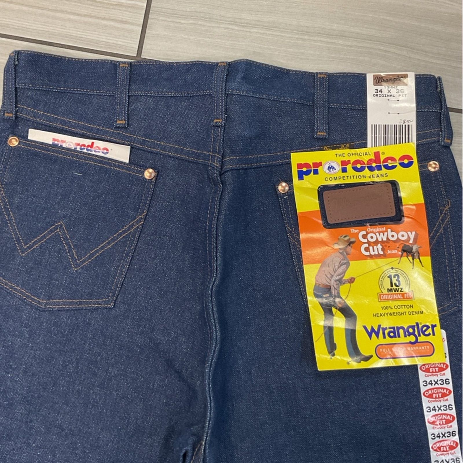 Wrangler Deadstock 90’s Wrangler Cowboy Cut 13MWZ Original Fit Jeans Size US 34 / EU 50 - 5 Thumbnail