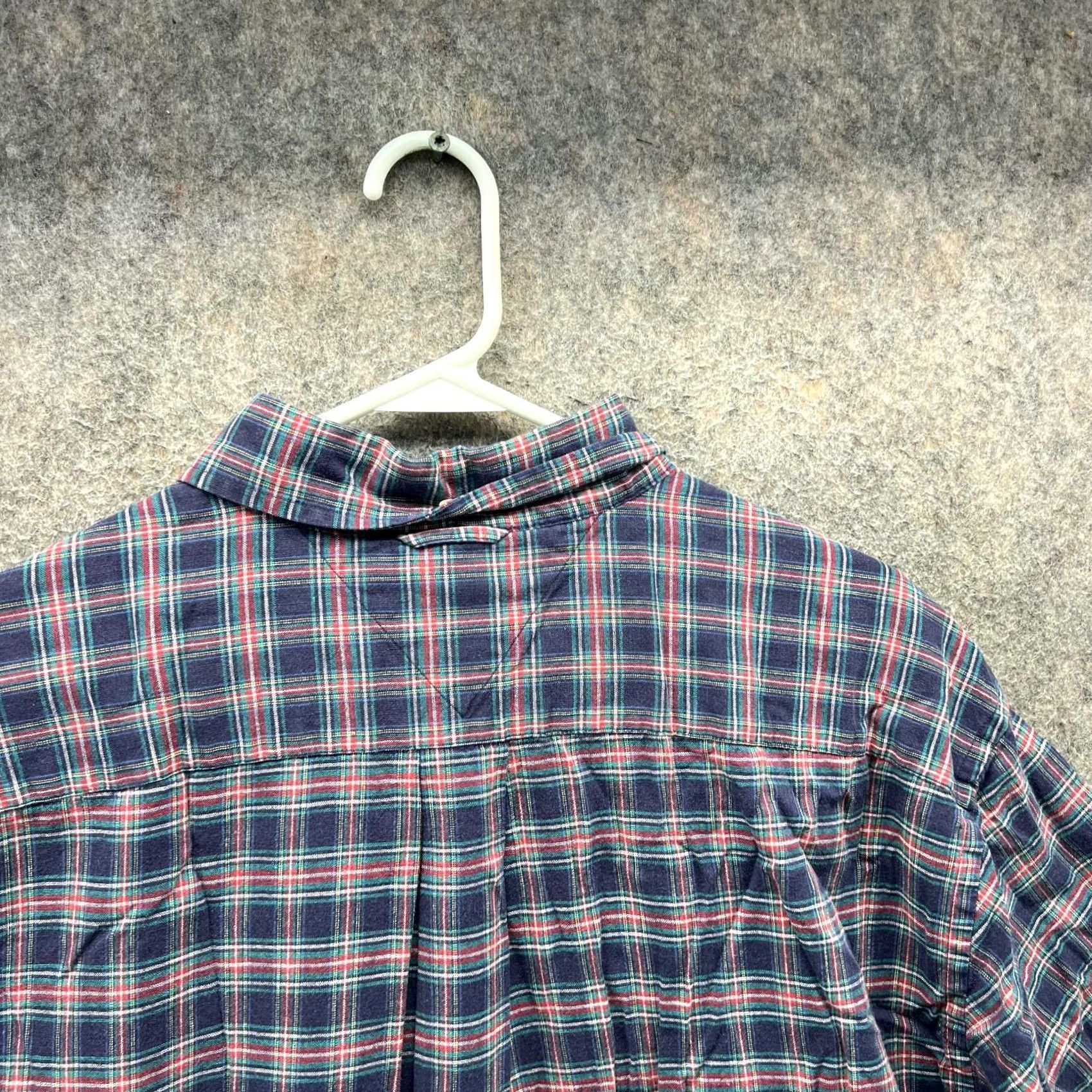 Tommy Hilfiger VINTAGE Tommy Hilfiger Shirt Mens Large Blue Button-Down Plaid Short Sleeve Preppy Pattern: Plaid Size US L / EU 52-54 / 3 - 6 Thumbnail