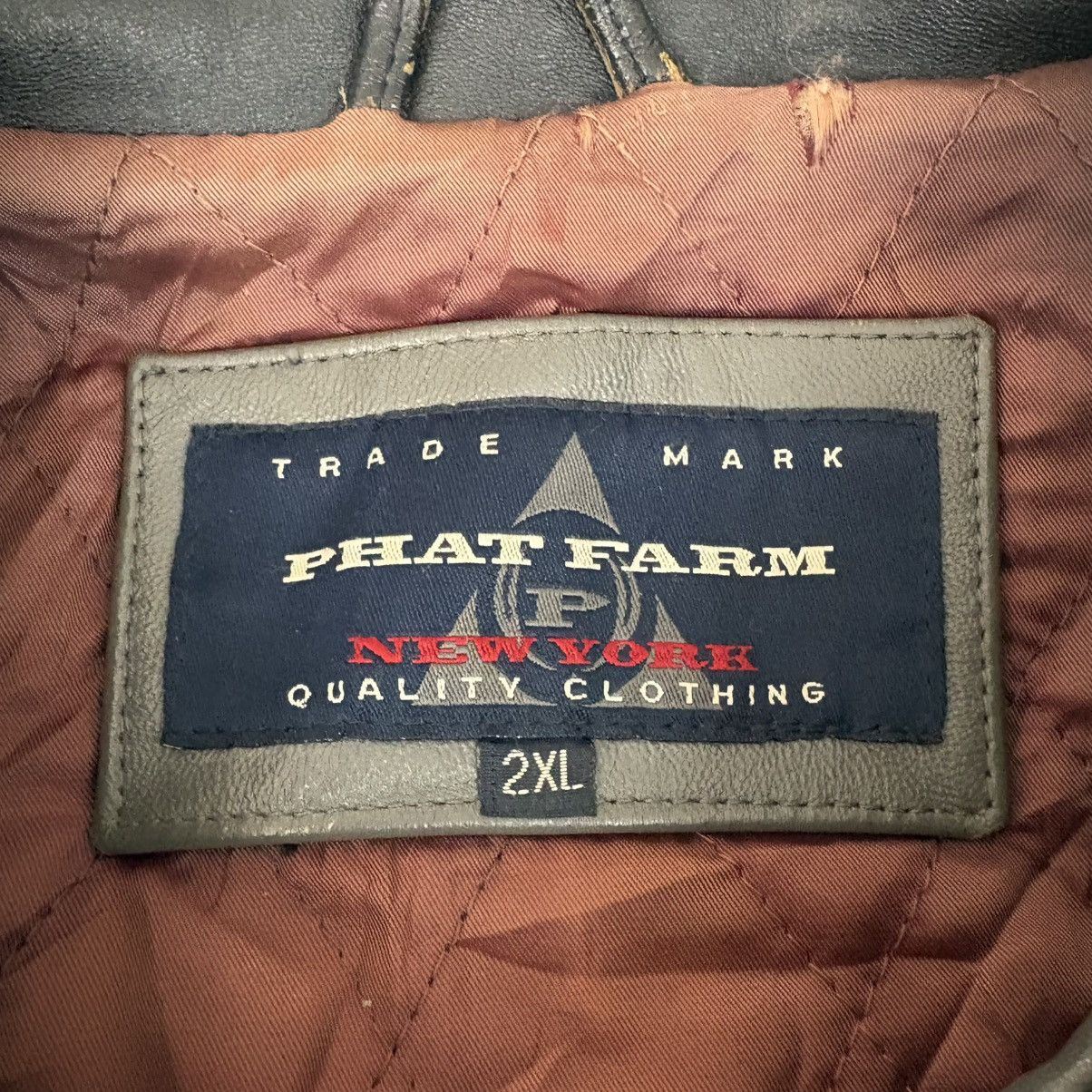 Phat Farm Phat Farm Vintage Y2K Leather Jacket Size 2XL Size US XXL / EU 58 / 5 - 7 Thumbnail