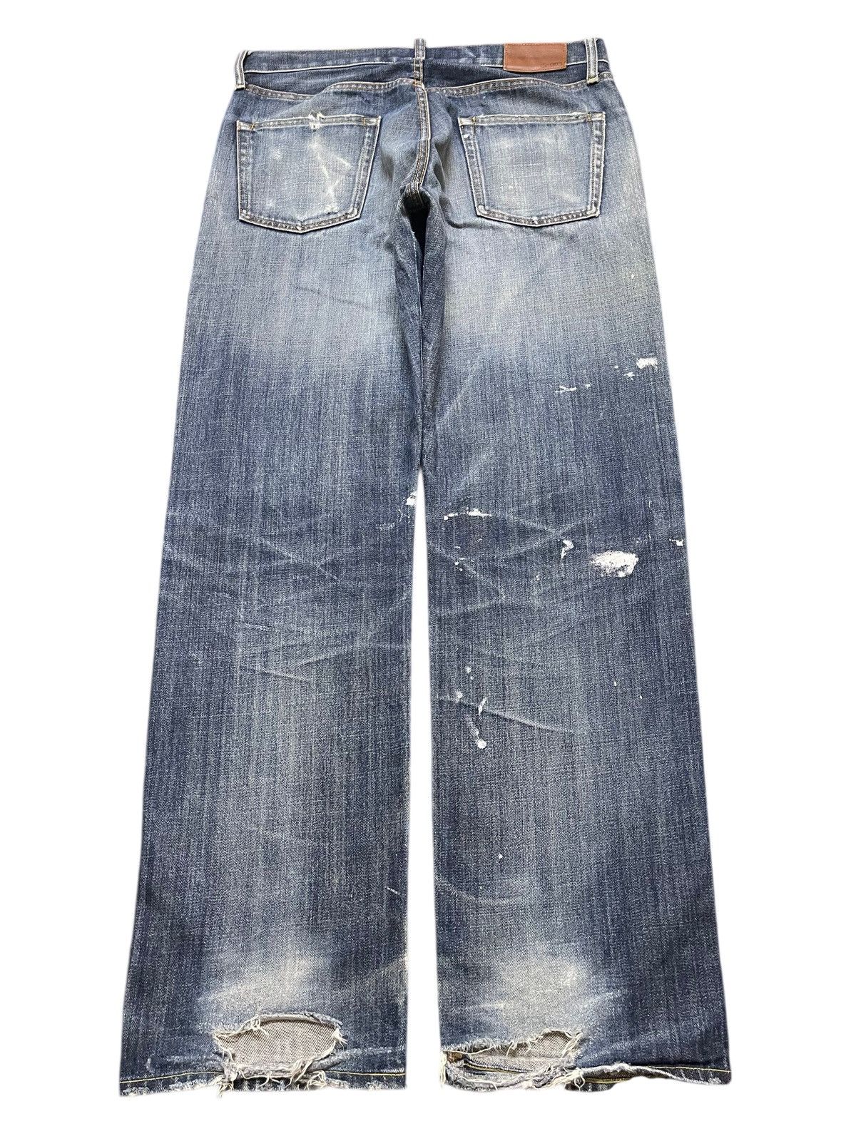 Uniqlo Vintage Japan Uniqlo Faded Wash Paint Splatter Distressed Size US 34 / EU 50 - 2 Thumbnail