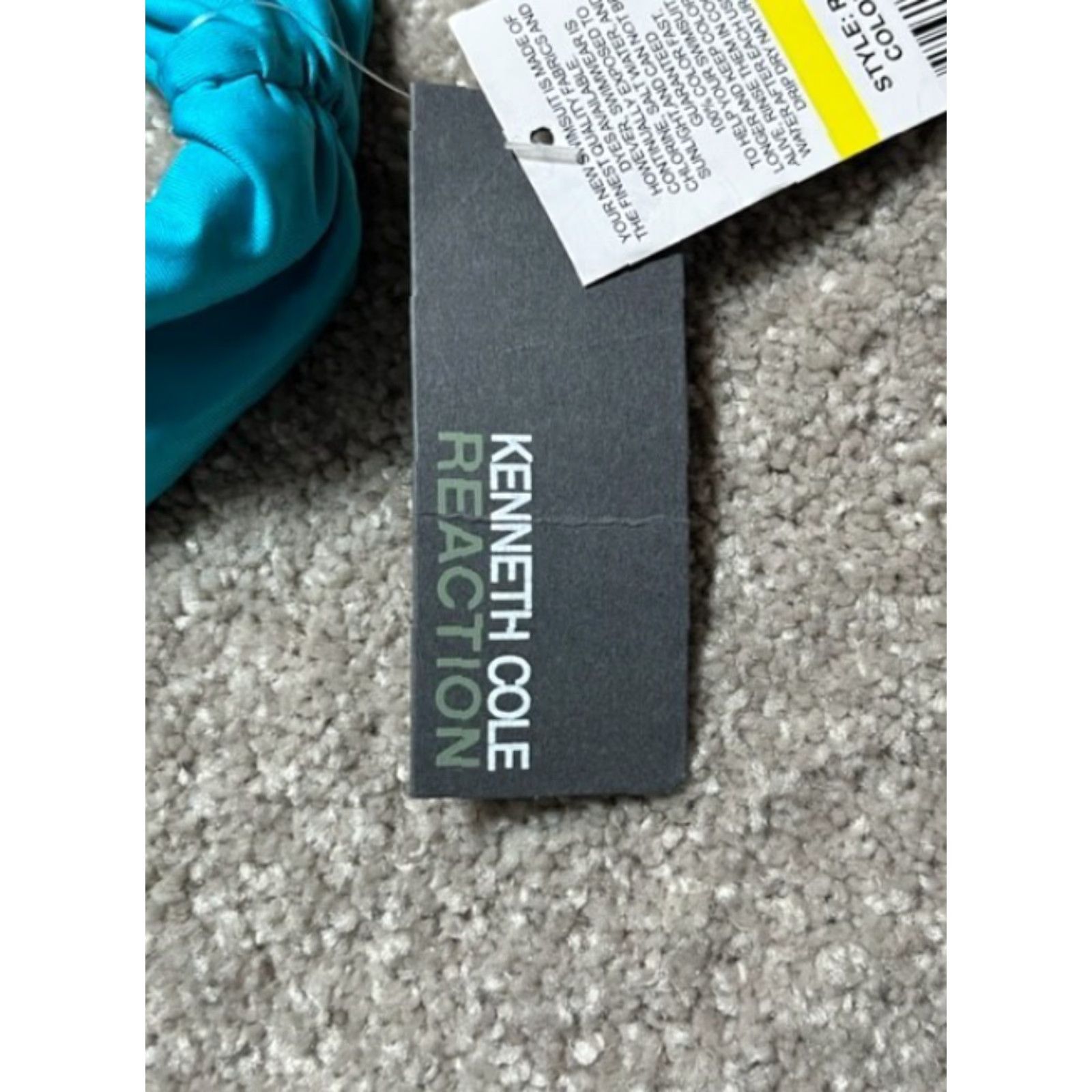 Kenneth Cole Kenneth Cole Reaction Women's Bikini Swim Bottom M Blue Hipster Foldover Stretch Size 32" / US 10 / IT 46 - 7 Thumbnail