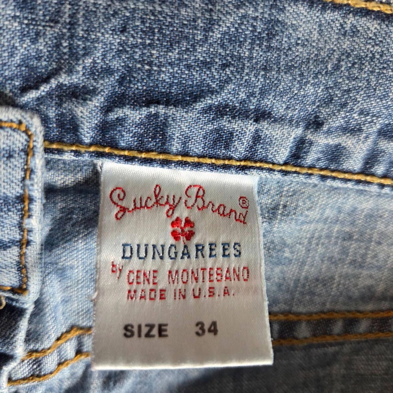 Lucky Brand Vtg Lucky Brand Jeans Mens 34 Light Blue Denim Distressed Size US 34 / EU 50 - 7 Thumbnail