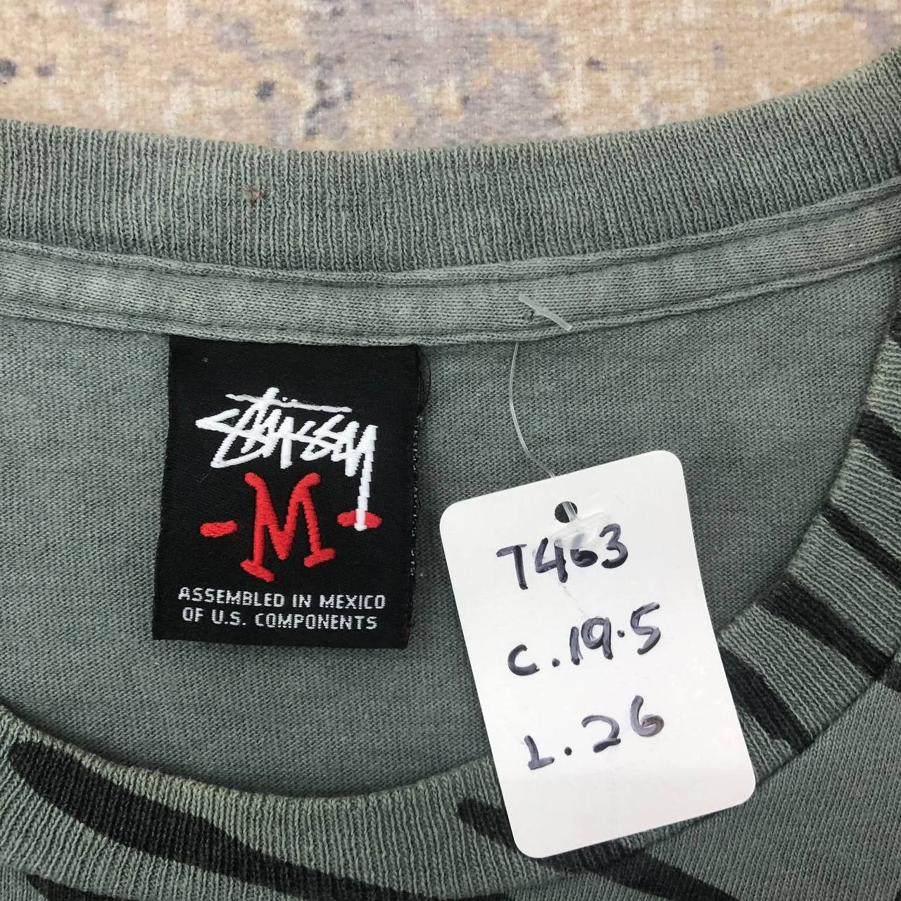 Arts & Science × Stussy × Vintage T463 90s STUSSY DESIGNS X OPTICAL ILLUSION ART TEE Size US M / EU 48-50 / 2 - 4 Thumbnail