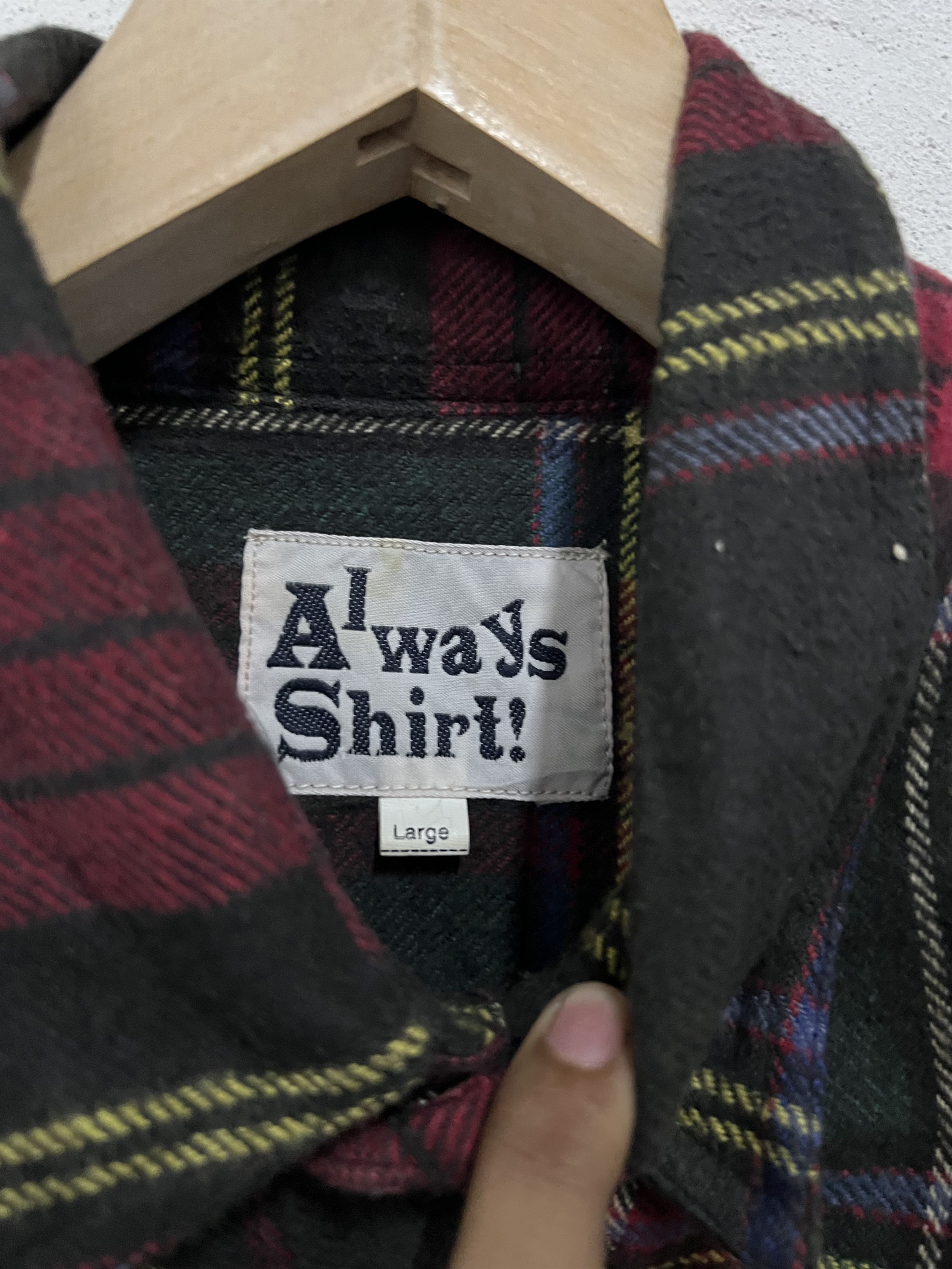 Vintage Vintage Always Shirt Plaid Tartan Flannel Shirt Size US L / EU 52-54 / 3 - 4 Thumbnail