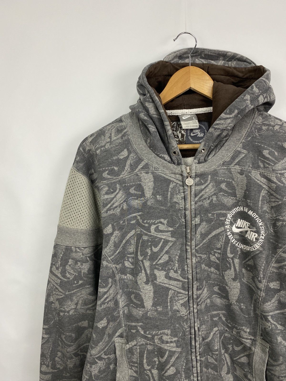 Nike 🇺🇸 Vintage 90s Nike Athletic Zip Hoodie Rare Retro Y2K Hype Size US L / EU 52-54 / 3 - 2 Thumbnail