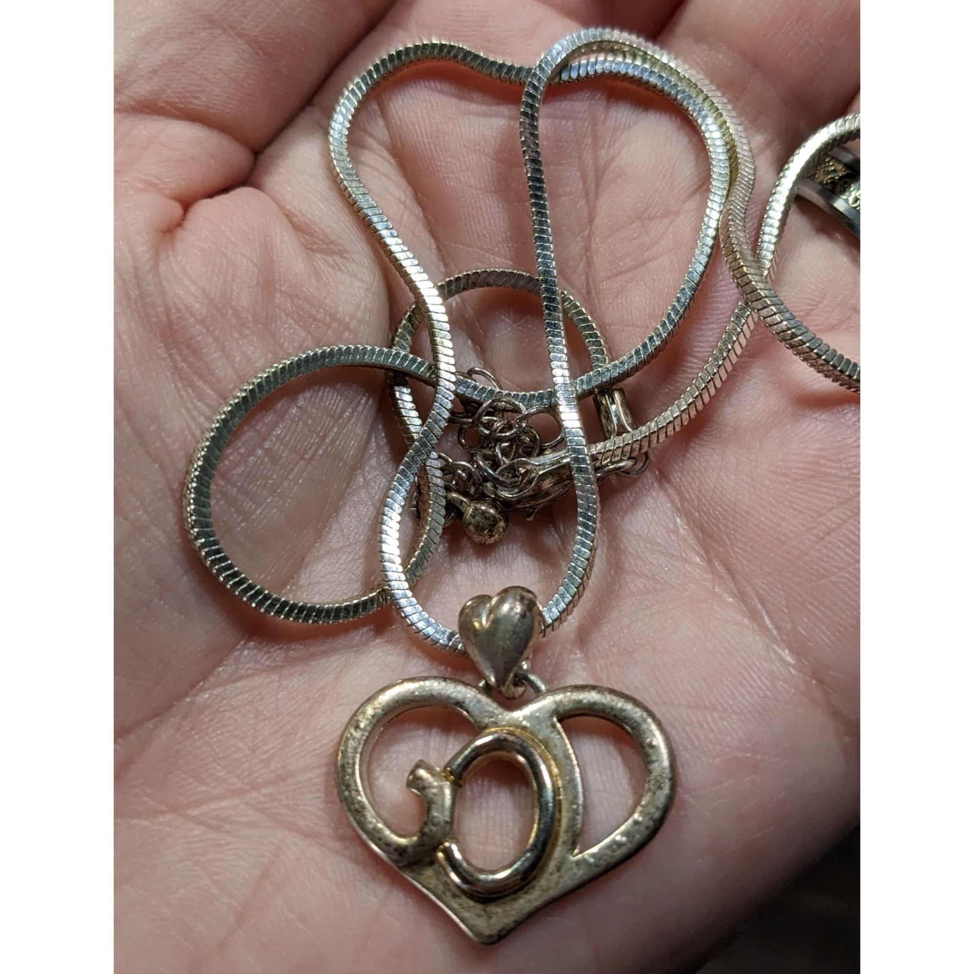 Other Classic Religious God Heart Pendant Necklace Marked SJ Size ONE SIZE - 6 Thumbnail