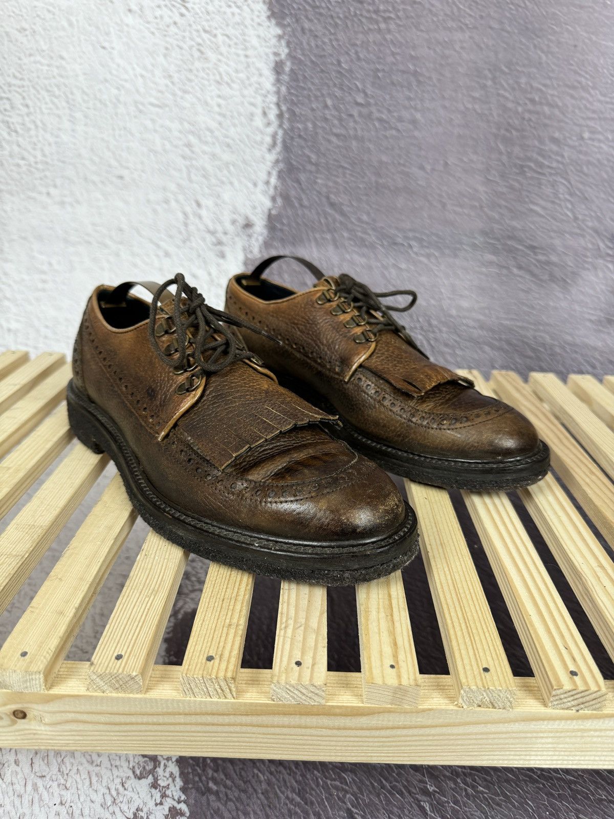 Fendi Roma leather brown loafers casual shoes