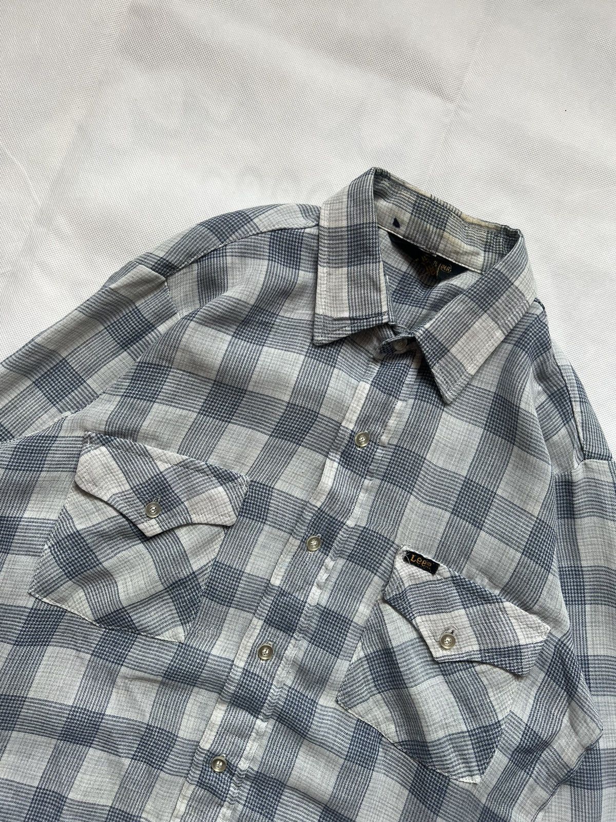 Flannel 70's Vintage Lee Printed Plaid Flannel Shirt Size US M / EU 48-50 / 2 - 11 Thumbnail