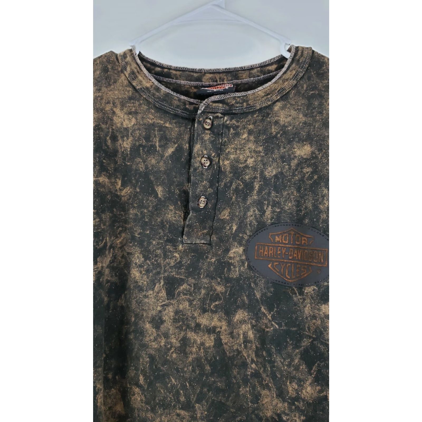 Harley Davidson VINTAGE Harley-Davidson Shirt Harley-Davidson Brown Henley T-Shirt Adult Large Mens L Brown Tie Dye Motorcycles Oklahoma City Size US L / EU 52-54 / 3 - 6 Thumbnail