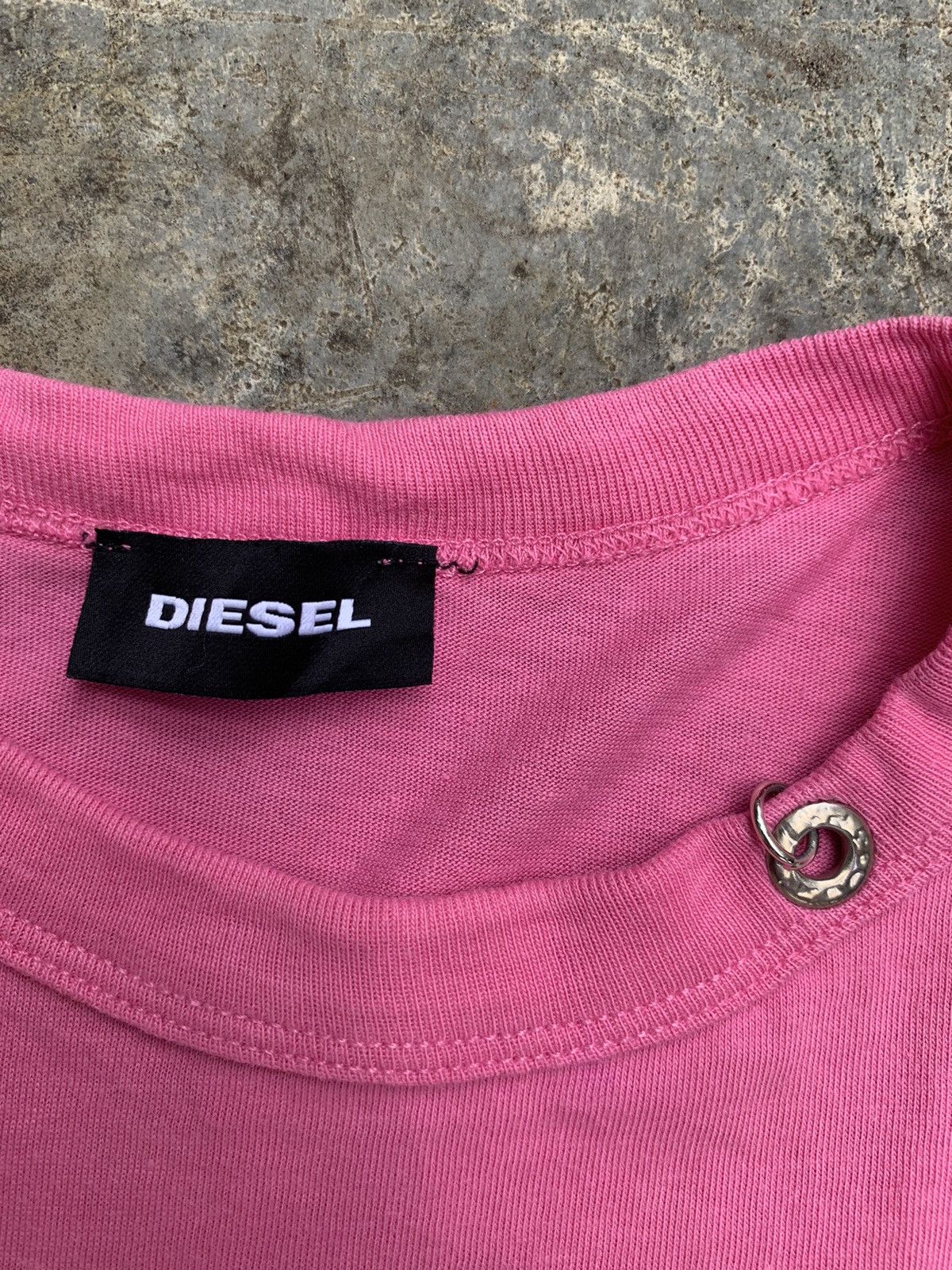 Diesel y2k Diesel Neck Ring Design Pink Top Tee Size S / US 4 / IT 40 - 5 Thumbnail