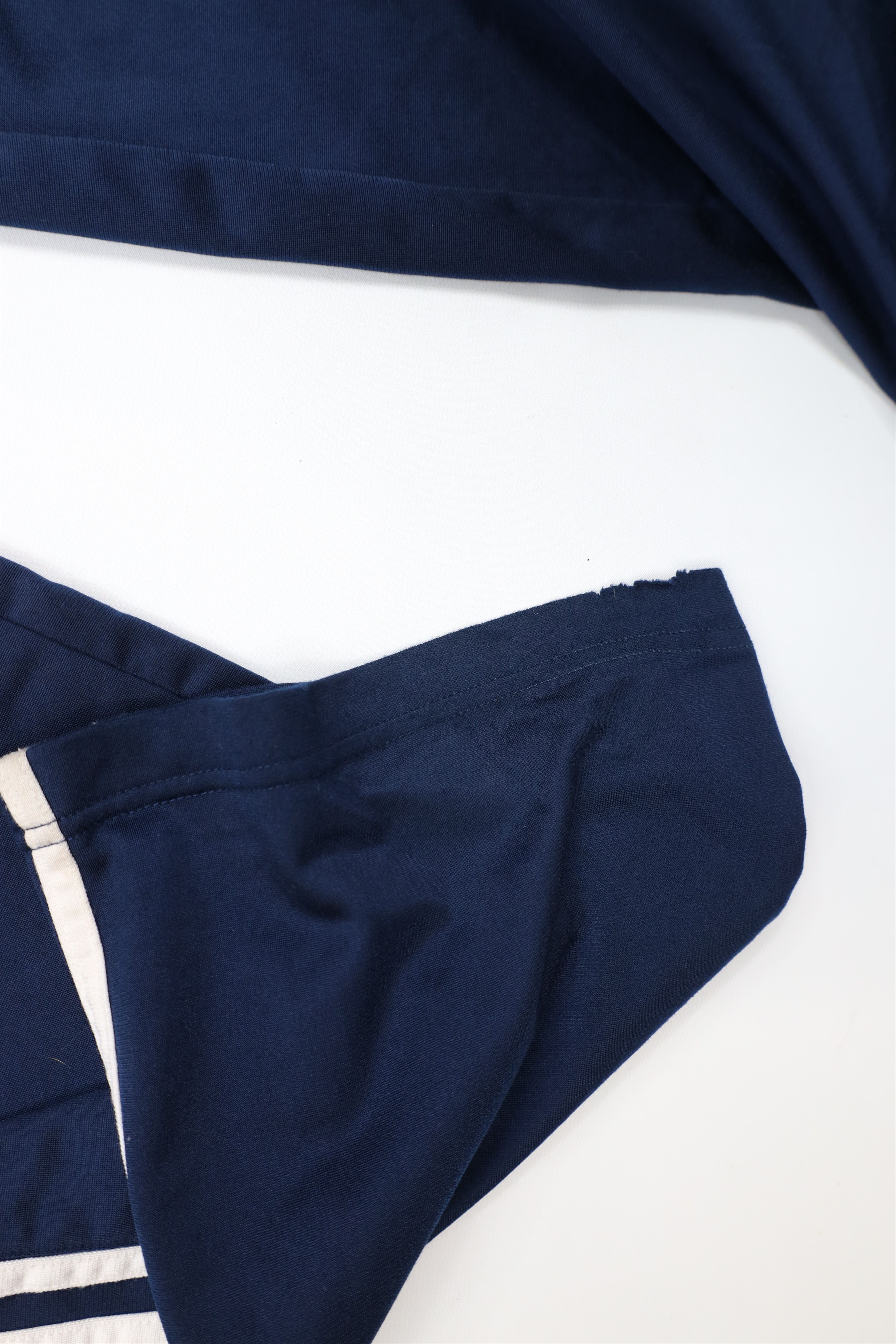 Adidas × Vintage Vintage Adidas Striped Wide Leg Sweatpants Pants Navy Blue Size US 34 / EU 50 - 7 Thumbnail