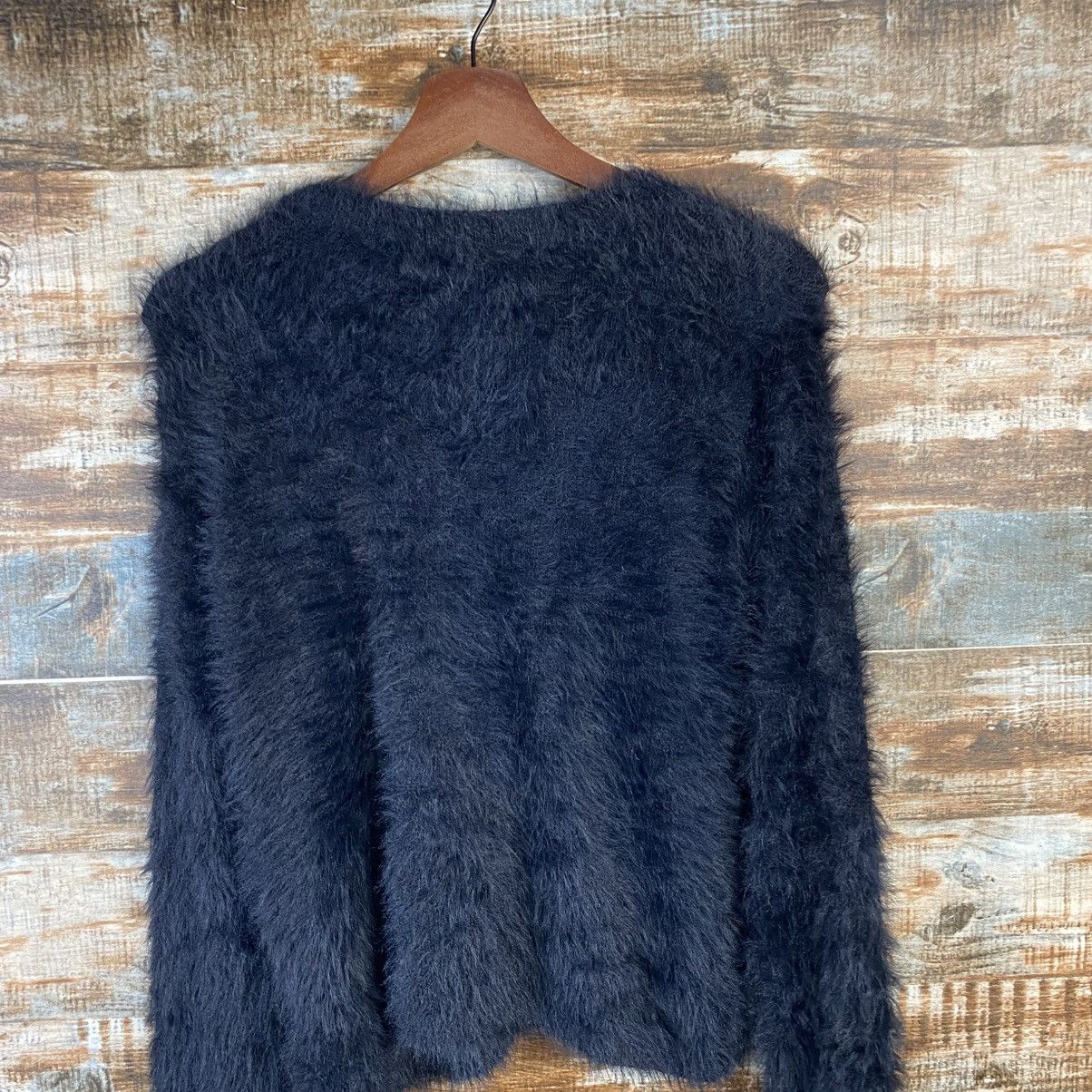 Homespun Knitwear DL Japanese Brand Black Mohair Knitwear #C1173 Size S / US 4 / IT 40 - 13 Thumbnail