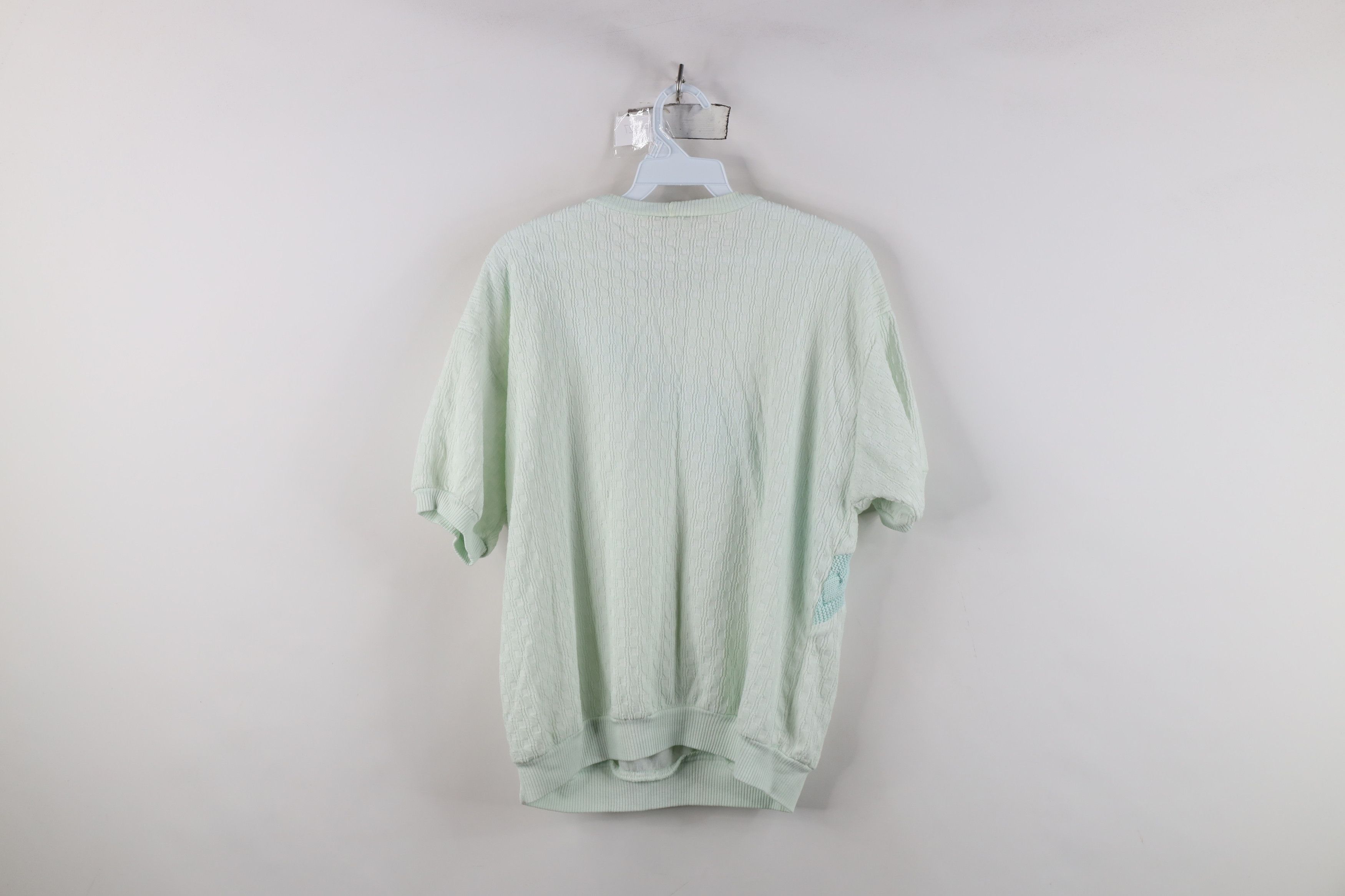 Vintage Vintage 90s Streetwear Knit Short Sleeve Sweatshirt USA Size S / US 4 / IT 40 - 12 Thumbnail