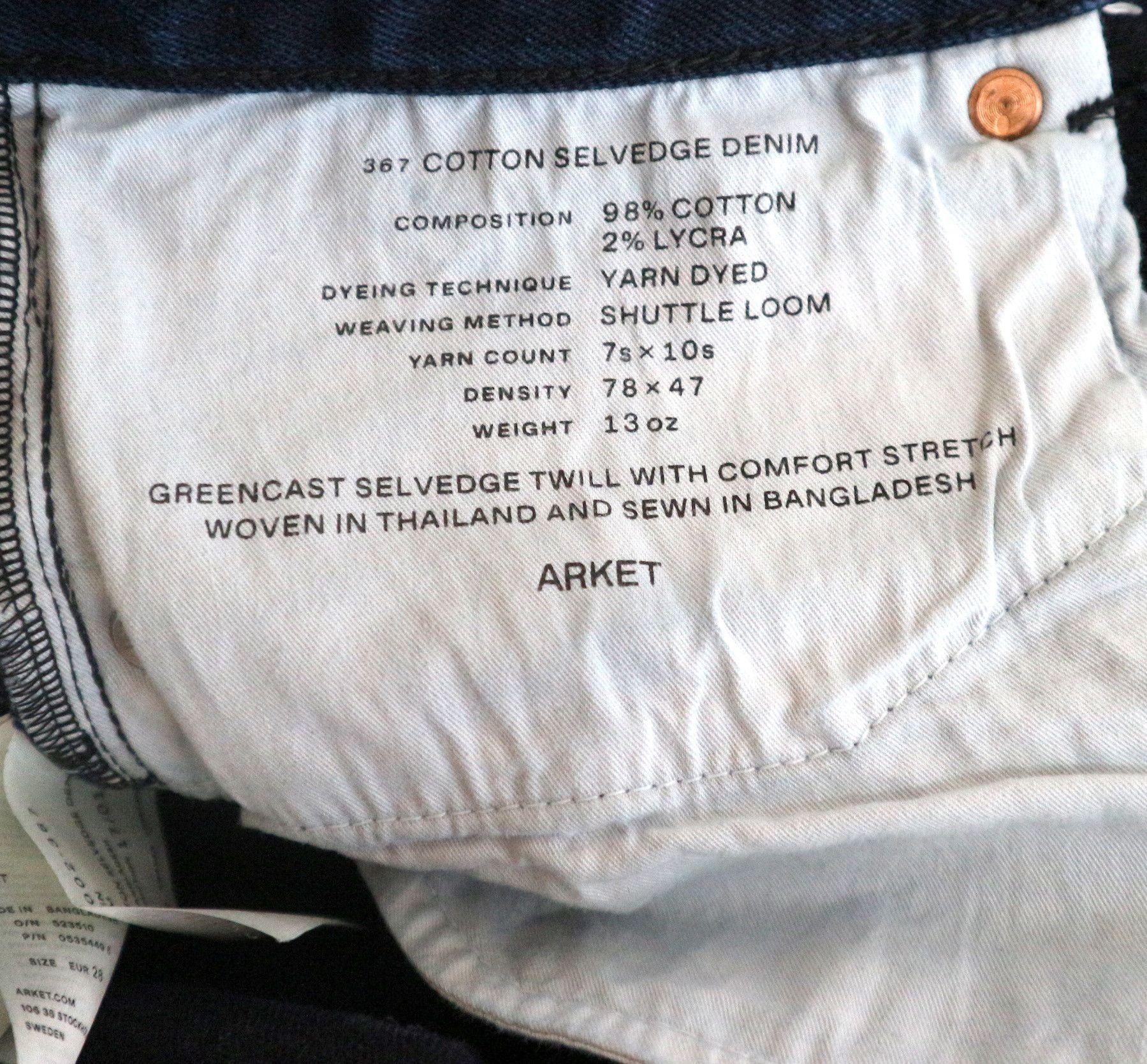 Arket Arket jeans W28 L32 Selvedge Denim Size 28" / US 6 / IT 42 - 8 Thumbnail