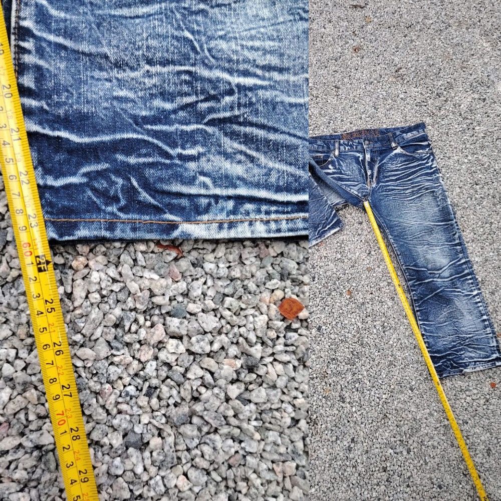 Japanese Brand Japanese Brand Original Acid Wash Blue Jeans Distressed Punk Size US 37 - 16 Thumbnail