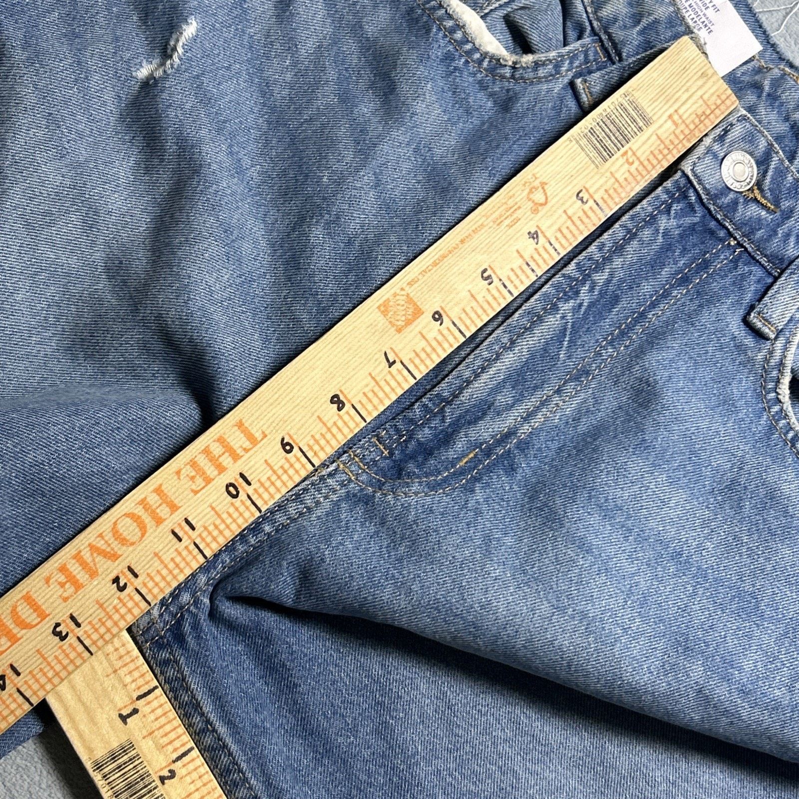 H&M Beyond Baggy Jeans Womens 8 - 30x31 Raw Hem Hamilton Loose Size 30" / US 8 / IT 44 - 11 Thumbnail