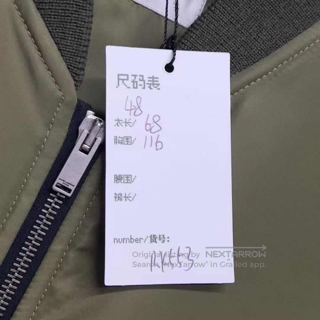 Saint Laurent Paris Saint Laurent Green Bomber Jacket. Size US M / EU 48-50 / 2 - 5 Thumbnail