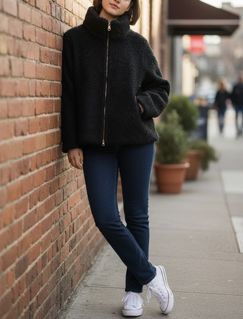 Issey Miyake TAX FREE 🇺🇸 issey miyake tsumori chisato fuzzy black jacket Size US M / EU 48-50 / 2 - 2 Thumbnail