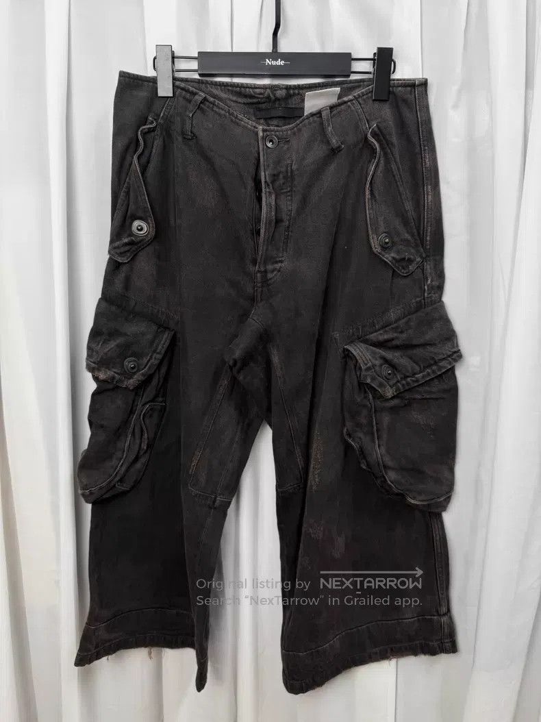 Julius Julius Size 3 08AW distressed cargo cropped pants| Size US 30 / EU 46 - 1 Thumbnail